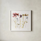 Sweet Spring III by Shirley Novak. Shown in a crisp white glass frame for a clean and minimalist style. Available as an archival giclee rolled canvas, fine art paper, or poster print. SKU 96469a.