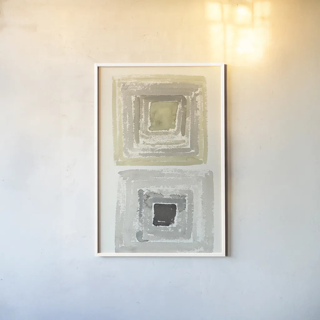 Tunnels II by Shirley Novak. shown as a paper print in a white frame. Available as a archival giclee rolled canvas, fine art paper, or poster print. SKU 23186h.
