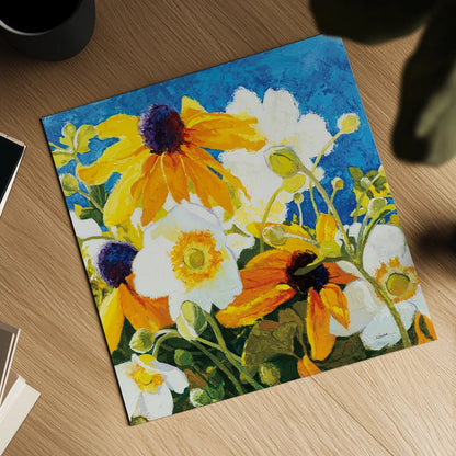 Warm and Sunny by Shirley Novak. Shown as a detailed flat fine art print, highlighting archival giclee quality. Available as an archival giclee rolled canvas, fine art paper, or poster print. SKU 88687a.