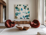 What If II by Shirley Novak. Shown as extra-large giant wall art in a modern living room. Available as an archival giclee rolled canvas, fine art paper, or poster print. SKU 15422a.