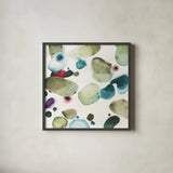 What if III by Shirley Novak. Shown in a sleek black glass frame for a contemporary gallery look. Available as an archival giclee rolled canvas, fine art paper, or poster print. SKU 15423a.