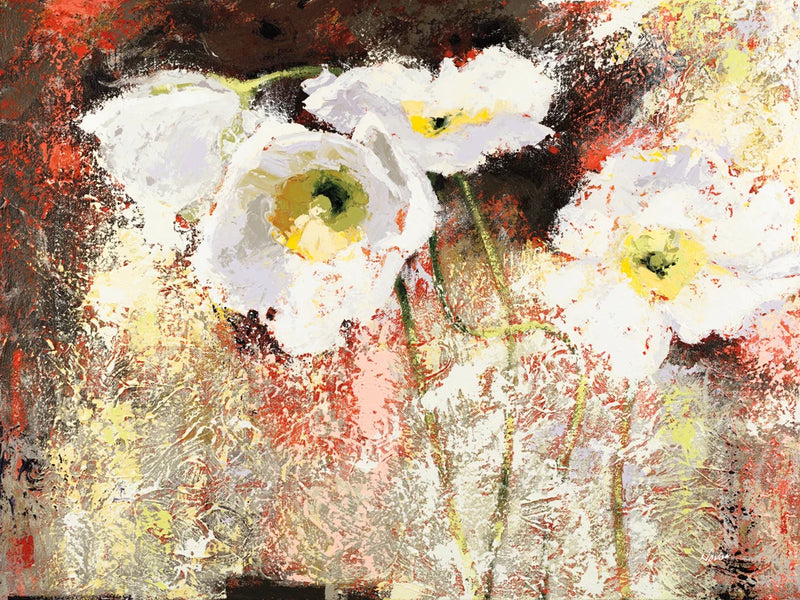 White Russian Poppies by Shirley Novak