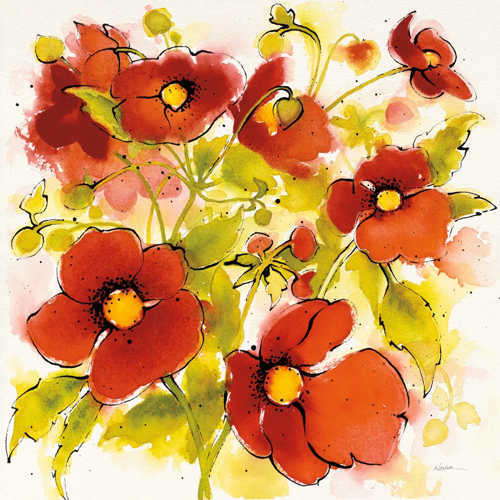 Wild Meadow I by Shirley Novak. SKU 30721a. Archival Giclee Fine art print for wall decor.