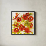 Wild Meadow II by Shirley Novak. Shown in a sleek black glass frame for a contemporary gallery look. Available as an archival giclee rolled canvas, fine art paper, or poster print. SKU 30722a.