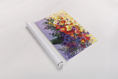 Wild and Flowery by Shirley Novak. shown as a rolled paper print. Available as archival giclee rolled canvas, fine art paper, or poster print. SKU 89147i.