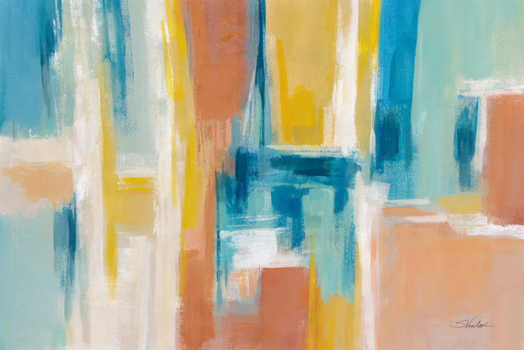 90s Color Blocks by Silvia Vassileva. SKU 72297i. Archival Giclee Fine art print for wall decor.