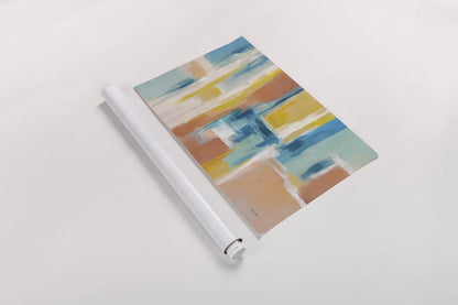 90s Color Blocks by Silvia Vassileva. shown as a rolled paper print. Available as archival giclee rolled canvas, fine art paper, or poster print. SKU 72297i.