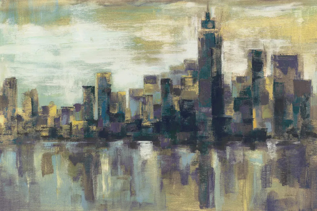 A Colorful Day in Manhattan by Silvia Vassileva. SKU 75592i. Archival Giclee Fine art print for wall decor.