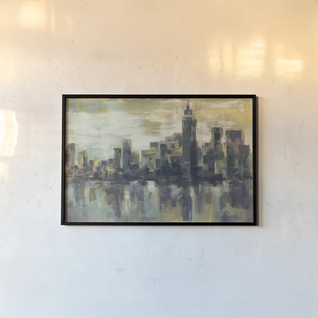 A Colorful Day in Manhattan by Silvia Vassileva. shown as a paper print in a black flame. Available as a archival giclee rolled canvas, fine art paper, or poster print. SKU 75592i.