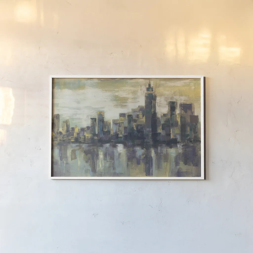 A Colorful Day in Manhattan by Silvia Vassileva. shown as a paper print in a white frame. Available as a archival giclee rolled canvas, fine art paper, or poster print. SKU 75592i.