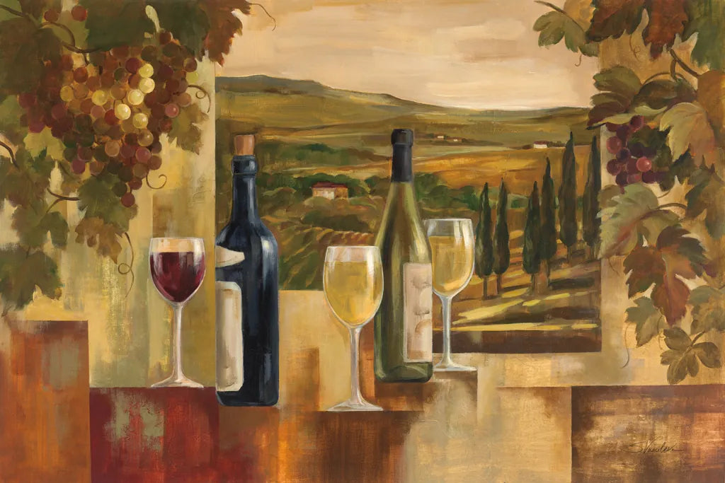 A Day at the Winery by Silvia Vassileva. SKU 60339i. Archival Giclee Fine art print for wall decor.