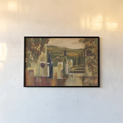 A Day at the Winery by Silvia Vassileva. shown as a paper print in a black flame. Available as a archival giclee rolled canvas, fine art paper, or poster print. SKU 60339i.