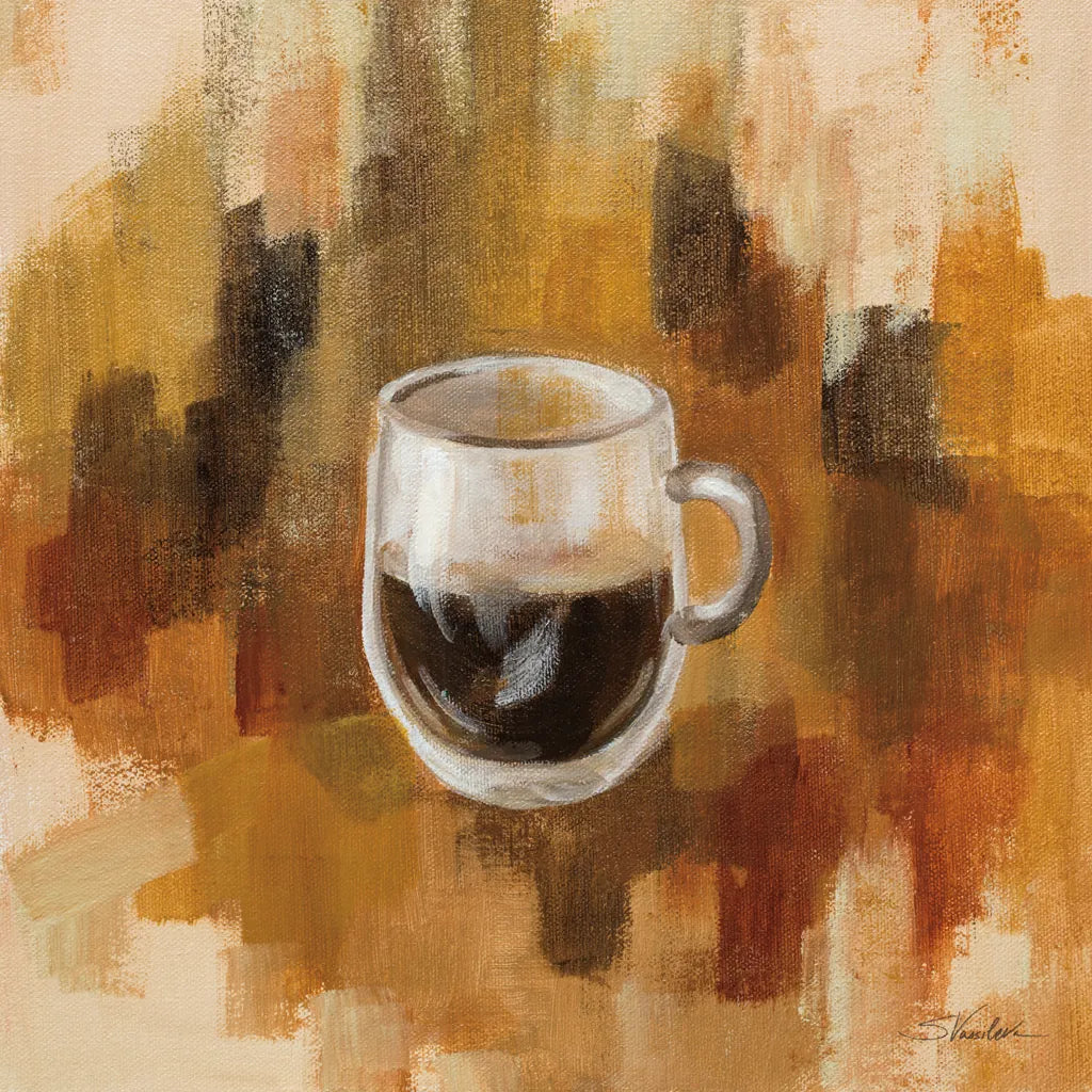 Abstract Coffee III by Silvia Vassileva. SKU 84276a. Archival Giclee Fine art print for wall decor.