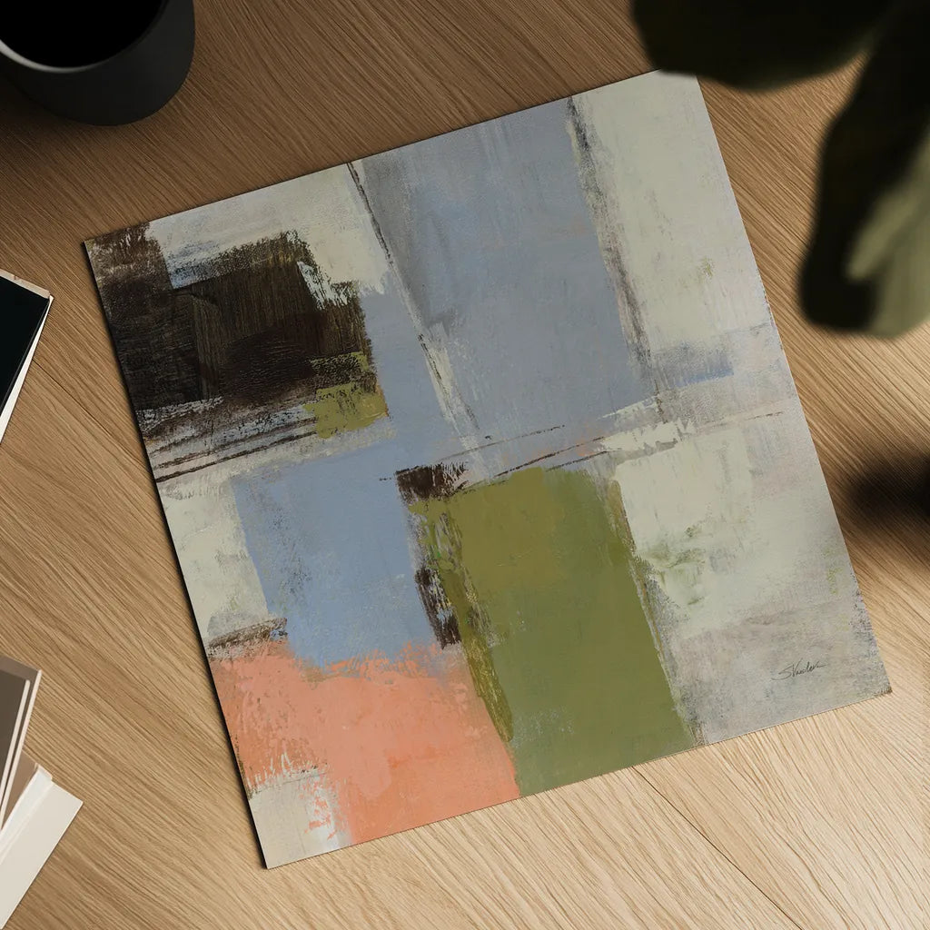 Abstract Fragments IV by Silvia Vassileva. Shown as a detailed flat fine art print, highlighting archival giclee quality. Available as an archival giclee rolled canvas, fine art paper, or poster print. SKU 92007a.