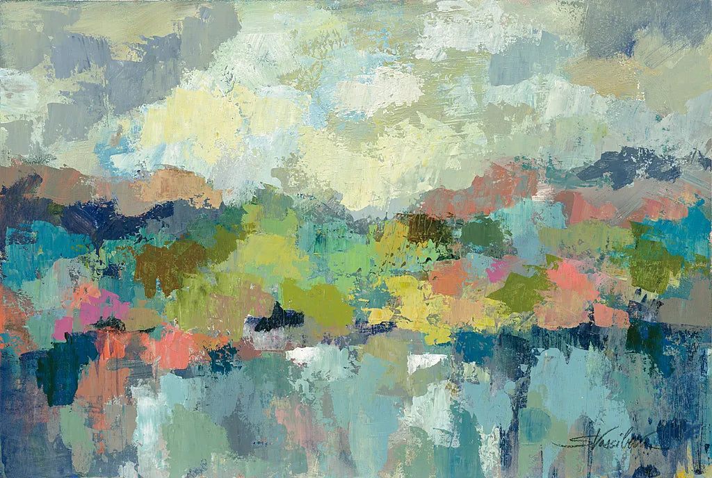 Abstract Lakeside by Silvia Vassileva. SKU 18784i. Archival Giclee Fine art print for wall decor.