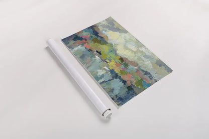 Abstract Lakeside by Silvia Vassileva. shown as a rolled paper print. Available as archival giclee rolled canvas, fine art paper, or poster print. SKU 18784i.