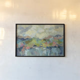 Abstract Lakeside by Silvia Vassileva. shown as a paper print in a black flame. Available as a archival giclee rolled canvas, fine art paper, or poster print. SKU 18784i.