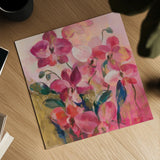 Abstract Orchid by Silvia Vassileva. Shown as a detailed flat fine art print, highlighting archival giclee quality. Available as an archival giclee rolled canvas, fine art paper, or poster print. SKU 98019a.