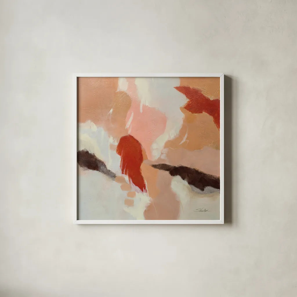 African Steps by Silvia Vassileva. Shown in a crisp white glass frame for a clean and minimalist style. Available as an archival giclee rolled canvas, fine art paper, or poster print. SKU 82438a.