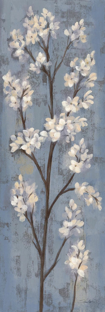 Almond Branch I on Slate Blue by Silvia Vassileva