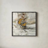 Amber Ring by Silvia Vassileva. Shown in a sleek black glass frame for a contemporary gallery look. Available as an archival giclee rolled canvas, fine art paper, or poster print. SKU 27120a.