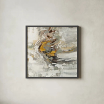 Amber Ring by Silvia Vassileva. Shown in a sleek black glass frame for a contemporary gallery look. Available as an archival giclee rolled canvas, fine art paper, or poster print. SKU 27120a.