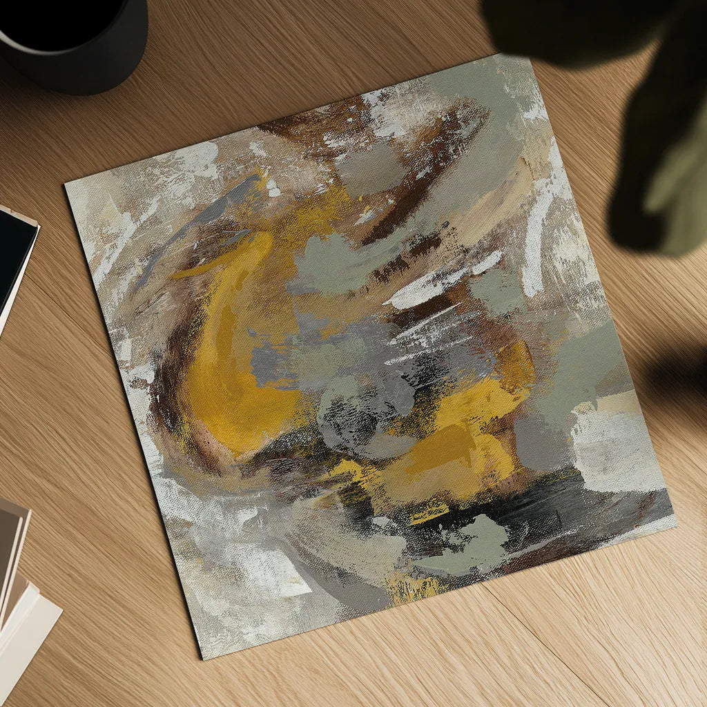 Amber Ring v2 by Silvia Vassileva. Shown as a detailed flat fine art print, highlighting archival giclee quality. Available as an archival giclee rolled canvas, fine art paper, or poster print. SKU 28414a.