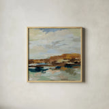 American West II by Silvia Vassileva. Shown in a natural wood glass frame for a timeless modern aesthetic. Available as an archival giclee rolled canvas, fine art paper, or poster print. SKU 97917a.