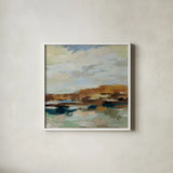 American West II by Silvia Vassileva. Shown in a crisp white glass frame for a clean and minimalist style. Available as an archival giclee rolled canvas, fine art paper, or poster print. SKU 97917a.