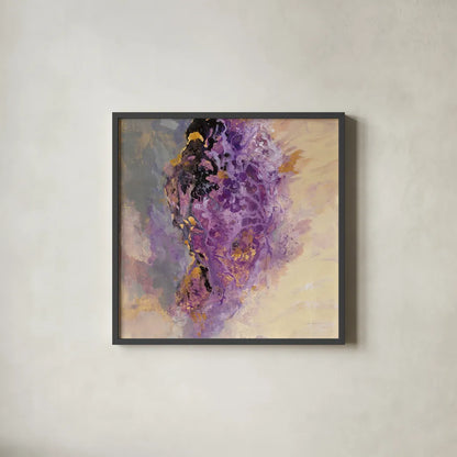Amethyst by Silvia Vassileva. Shown in a sleek black glass frame for a contemporary gallery look. Available as an archival giclee rolled canvas, fine art paper, or poster print. SKU 65599a.