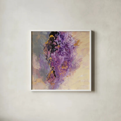 Amethyst by Silvia Vassileva. Shown in a crisp white glass frame for a clean and minimalist style. Available as an archival giclee rolled canvas, fine art paper, or poster print. SKU 65599a.