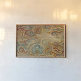 Antique Paisley by Silvia Vassileva. shown as a paper print in a natural frame. Available as a archival giclee rolled canvas, fine art paper, or poster print. SKU 23756i.