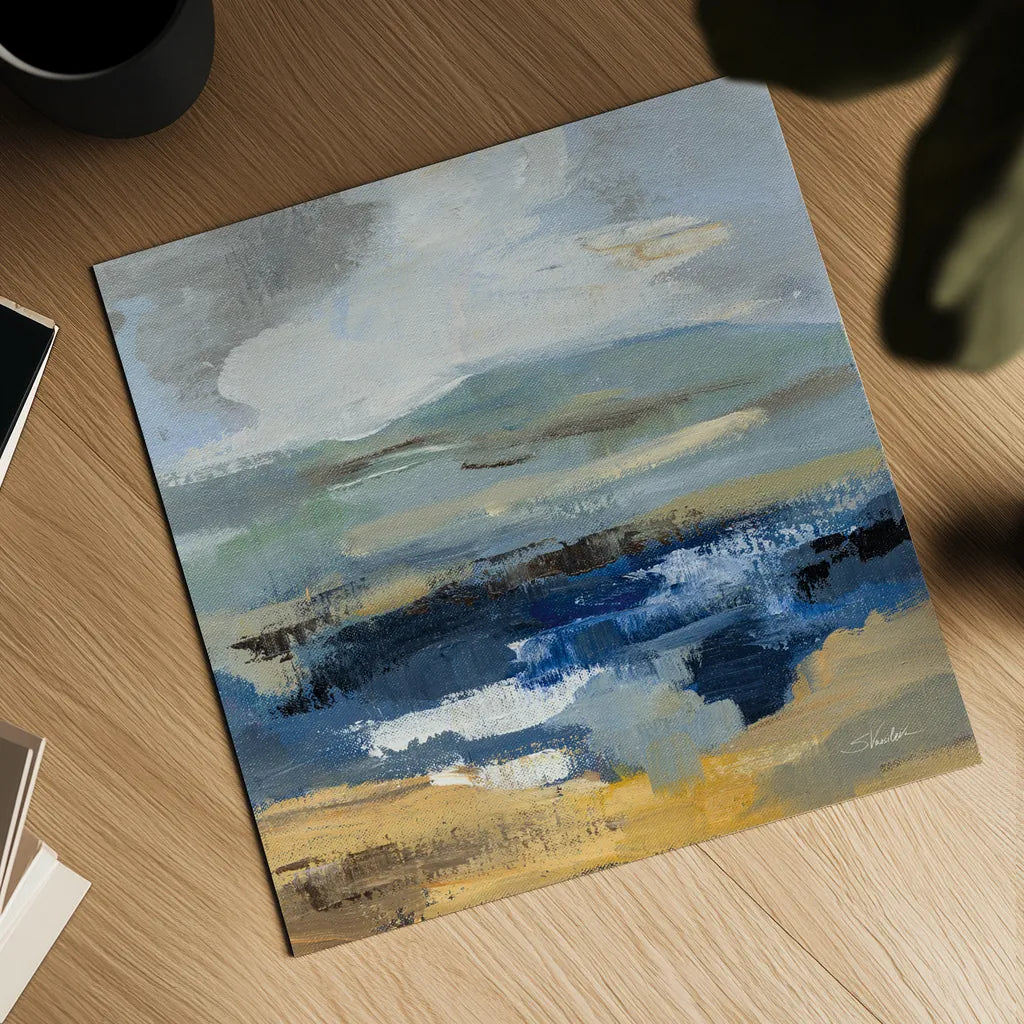 April Mountain River II by Silvia Vassileva. Shown as a detailed flat fine art print, highlighting archival giclee quality. Available as an archival giclee rolled canvas, fine art paper, or poster print. SKU 85386a.