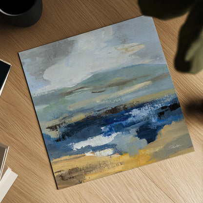 April Mountain River II by Silvia Vassileva. Shown as a detailed flat fine art print, highlighting archival giclee quality. Available as an archival giclee rolled canvas, fine art paper, or poster print. SKU 85386a.