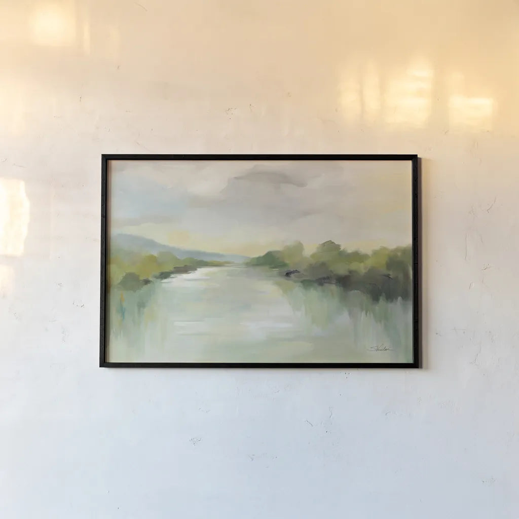 April River by Silvia Vassileva. shown as a paper print in a black flame. Available as a archival giclee rolled canvas, fine art paper, or poster print. SKU 70140i.