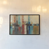 Aqua Horizon by Silvia Vassileva. shown as a paper print in a black flame. Available as a archival giclee rolled canvas, fine art paper, or poster print. SKU 12945i.