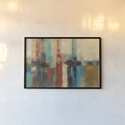 Aqua Horizon by Silvia Vassileva. shown as a paper print in a black flame. Available as a archival giclee rolled canvas, fine art paper, or poster print. SKU 12945i.