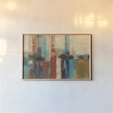 Aqua Horizon by Silvia Vassileva. shown as a paper print in a natural frame. Available as a archival giclee rolled canvas, fine art paper, or poster print. SKU 12945i.
