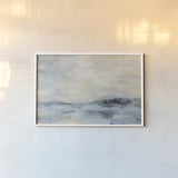 Aquamarine Waves by Silvia Vassileva. shown as a paper print in a white frame. Available as a archival giclee rolled canvas, fine art paper, or poster print. SKU 99708i.