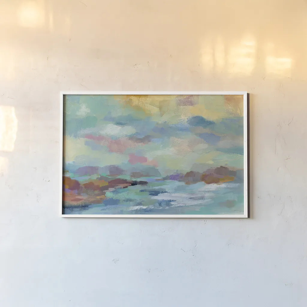 Archipelago Crop by Silvia Vassileva. shown as a paper print in a white frame. Available as a archival giclee rolled canvas, fine art paper, or poster print. SKU 21878i.