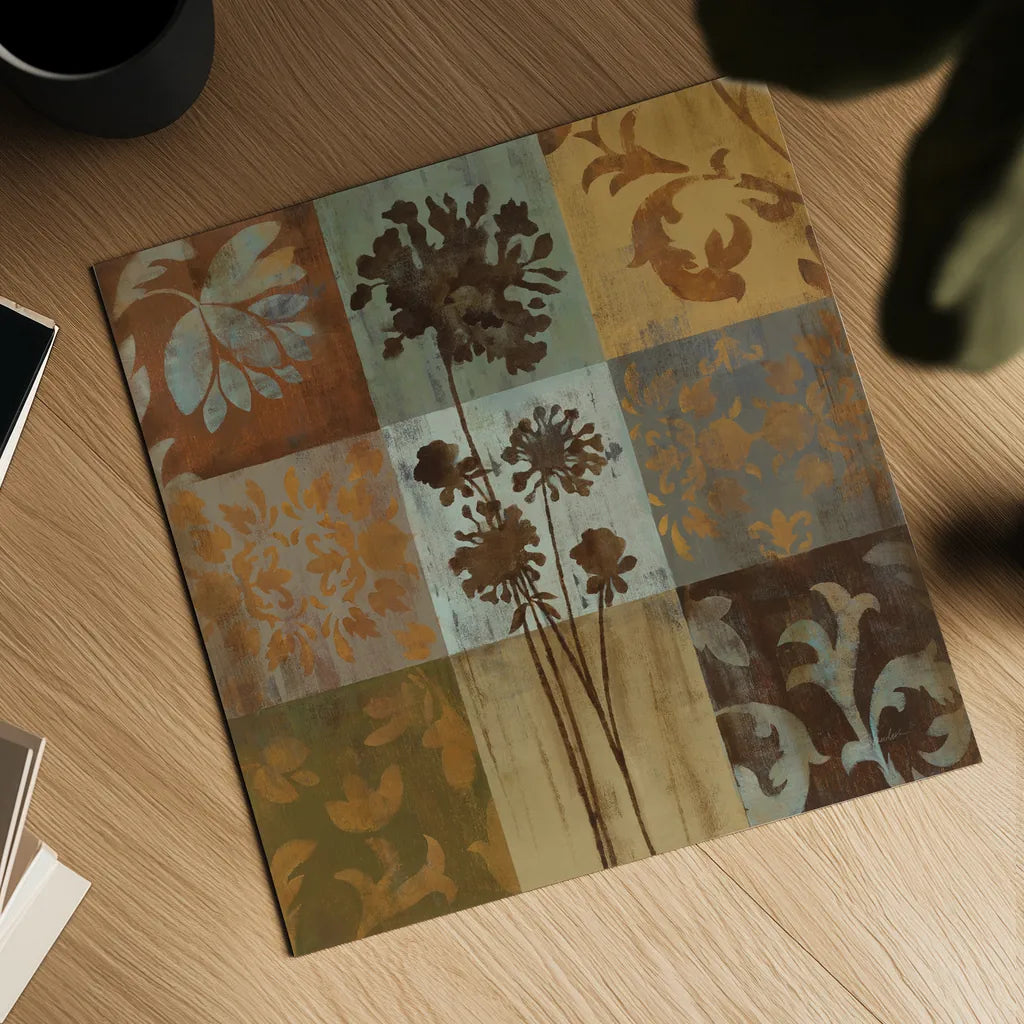 Arts and Crafts Tiles I by Silvia Vassileva. Shown as a detailed flat fine art print, highlighting archival giclee quality. Available as an archival giclee rolled canvas, fine art paper, or poster print. SKU 6522a.