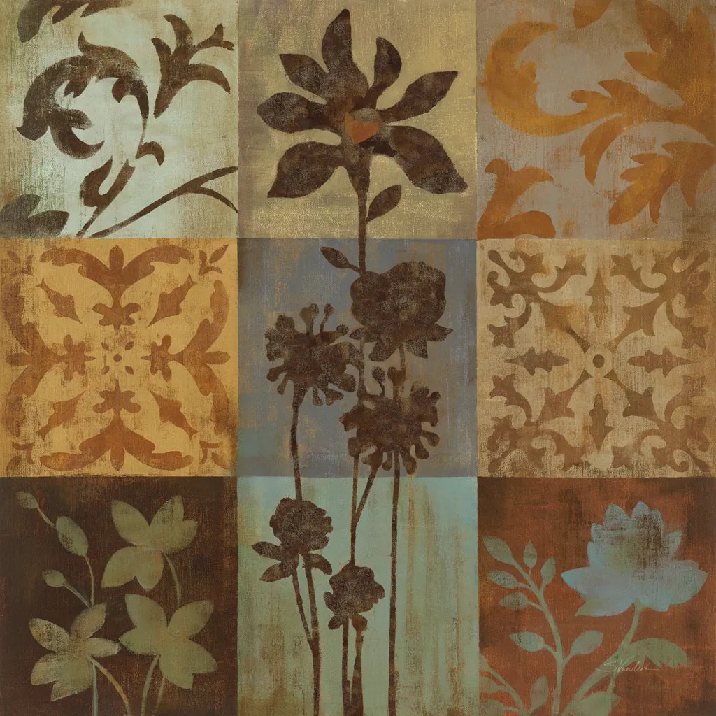 Arts and Crafts Tiles II by Silvia Vassileva. SKU 6523a. Archival Giclee Fine art print for wall decor.