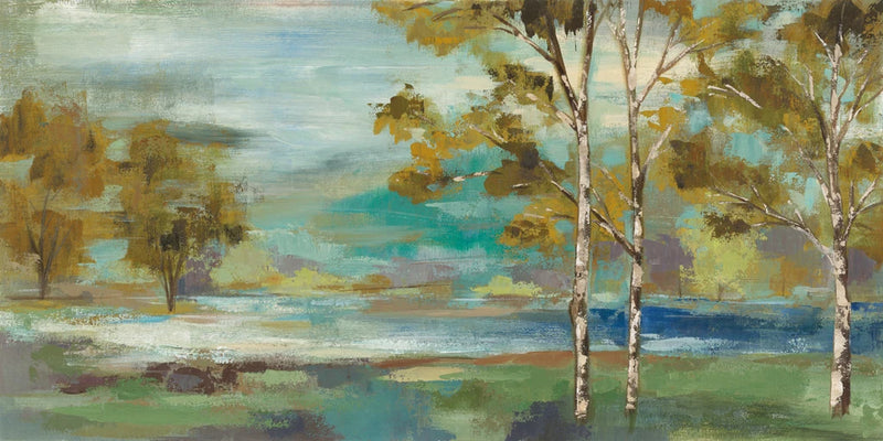 Aspens by the Lake Yellow by Silvia Vassileva