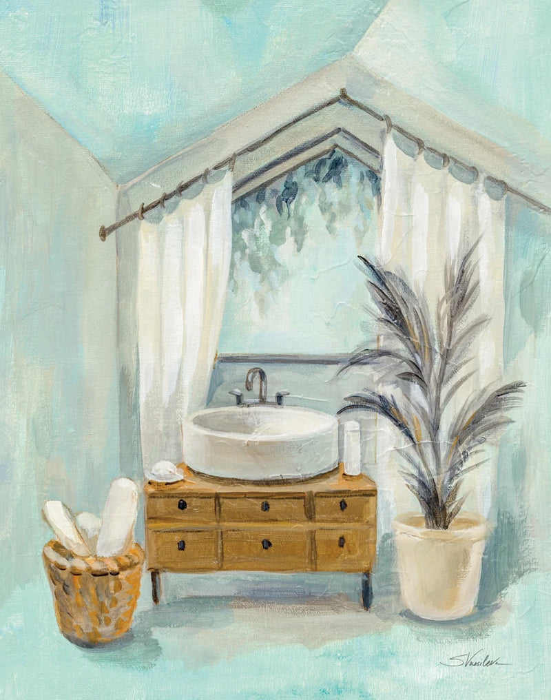 Attic Aqua Bathroom II by Silvia Vassileva
