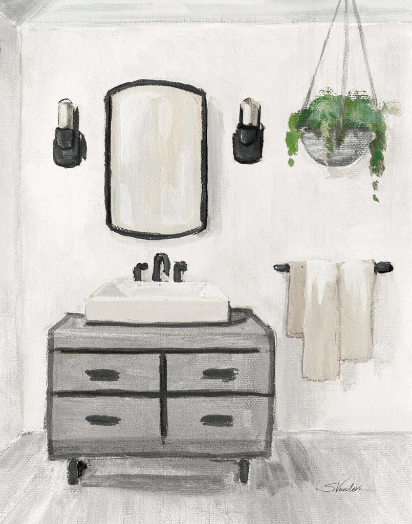 Attic Bathroom I Light Crop by Silvia Vassileva