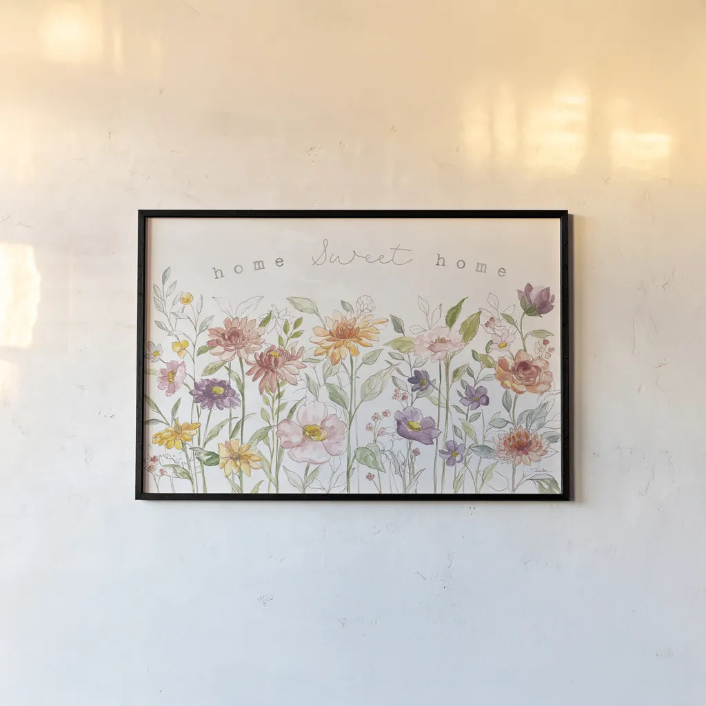 August Blooms I by Silvia Vassileva. shown as a paper print in a black flame. Available as a archival giclee rolled canvas, fine art paper, or poster print. SKU 76226i.