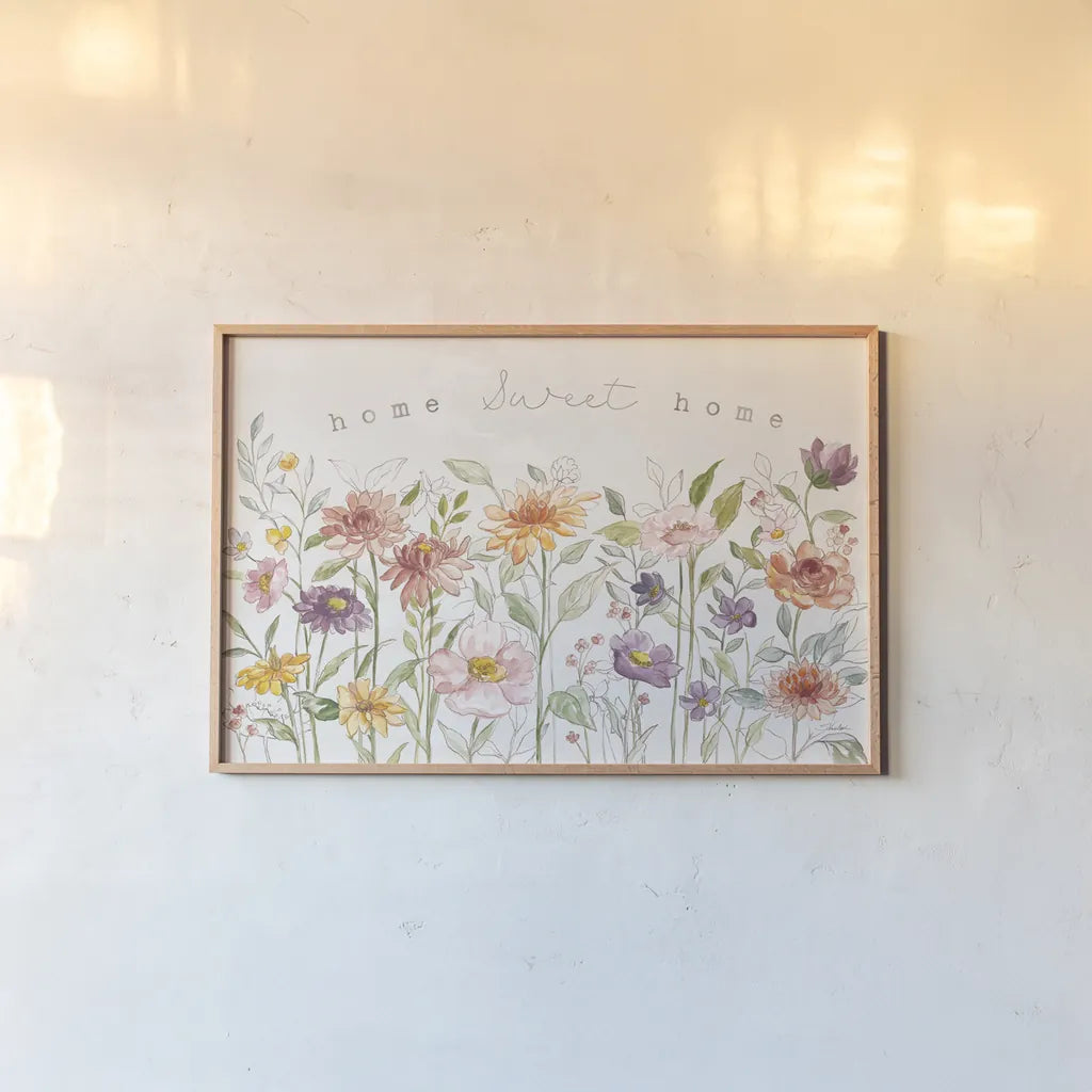 August Blooms I by Silvia Vassileva. shown as a paper print in a natural frame. Available as a archival giclee rolled canvas, fine art paper, or poster print. SKU 76226i.