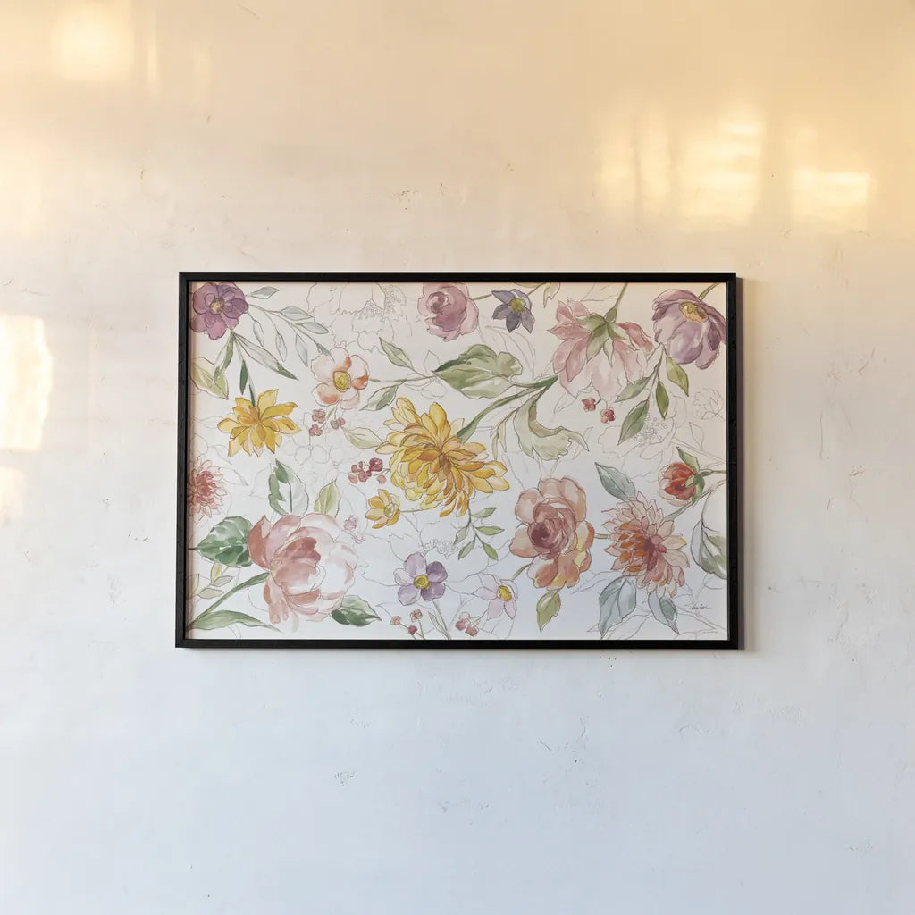 August Blooms IV by Silvia Vassileva. shown as a paper print in a black flame. Available as a archival giclee rolled canvas, fine art paper, or poster print. SKU 76229i.