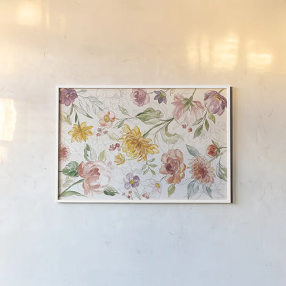 August Blooms IV by Silvia Vassileva. shown as a paper print in a white frame. Available as a archival giclee rolled canvas, fine art paper, or poster print. SKU 76229i.