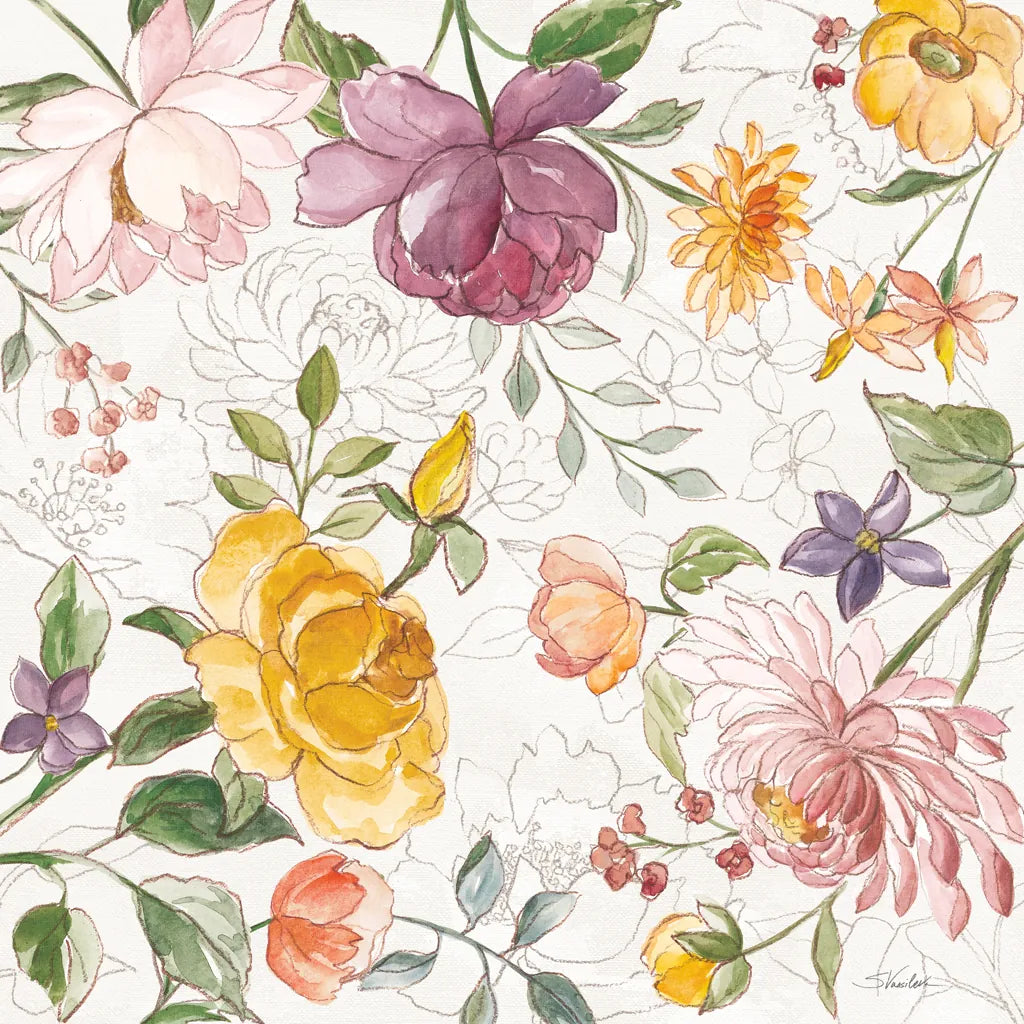 August Blooms VI by Silvia Vassileva. SKU 76231a. Archival Giclee Fine art print for wall decor.